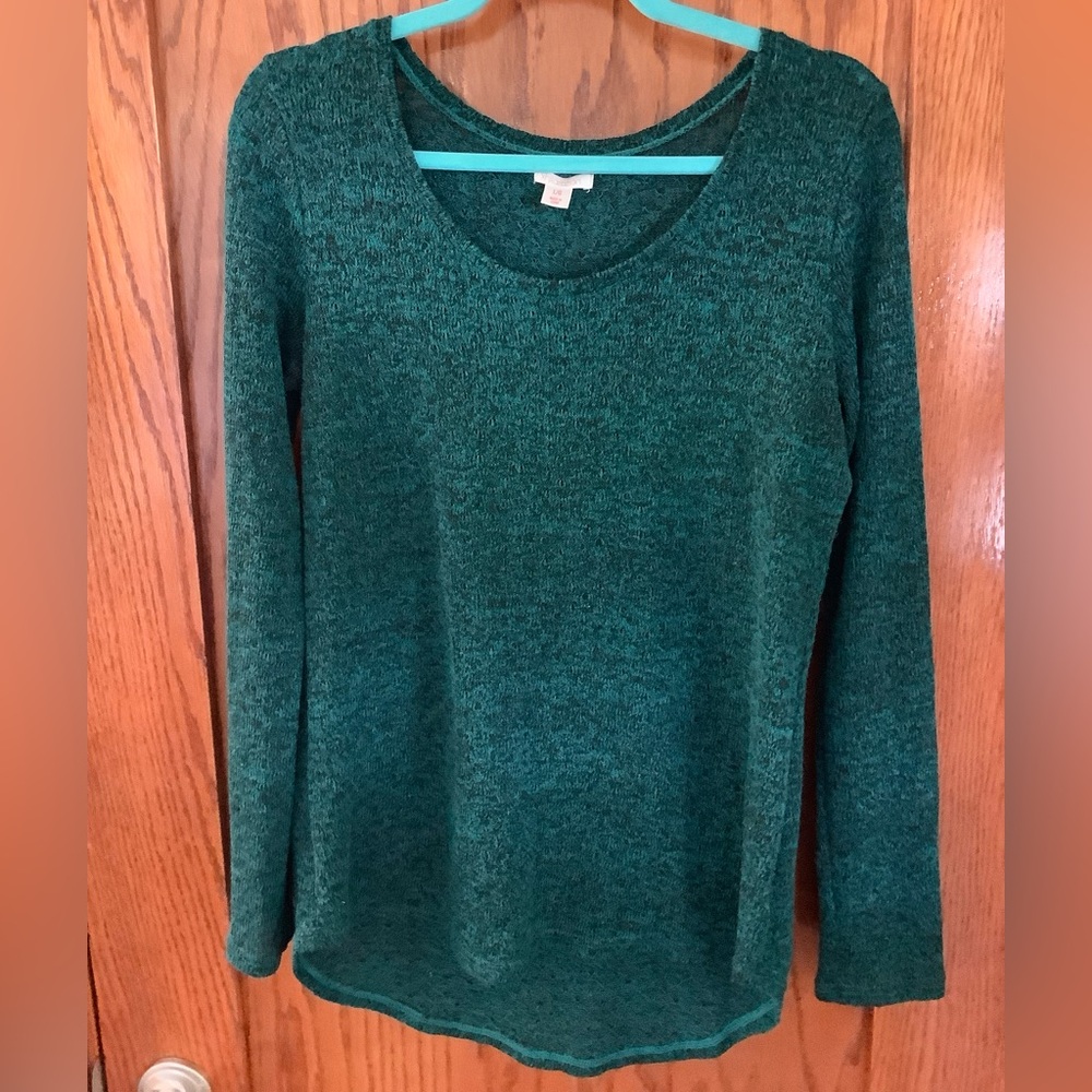 Xhilaration Green Crew Neck Sweater Soft Knit